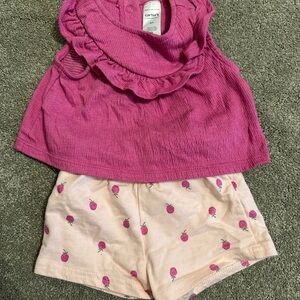 Carter's Fuchsia Ruffle Top